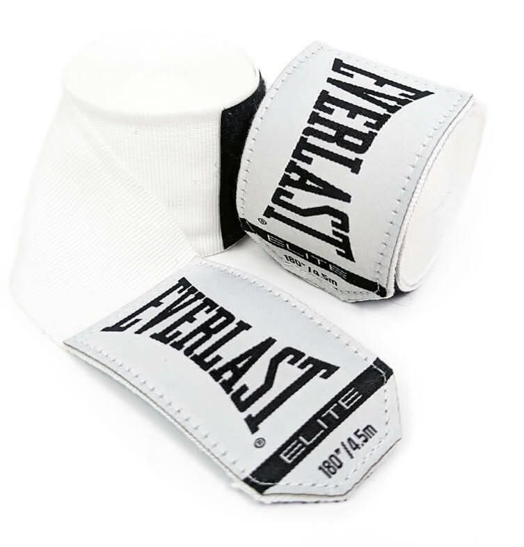 Everlast Elite Hand Wraps, 180 in, White