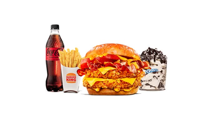 Menú Completo Duo Bacon Cheddar Doble Crispy