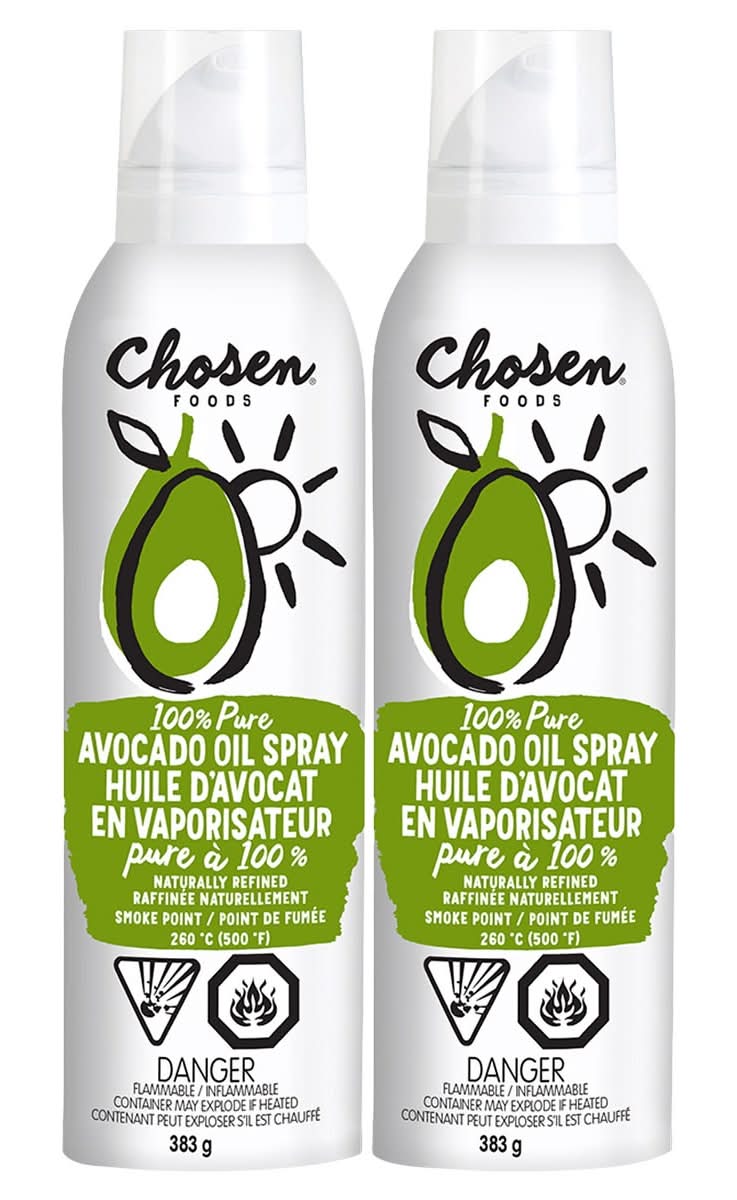 Chosen Foods 100% Huile D'Avocat En Spray 2X 383 G / Chosen Foods 100% Avocado Oil Spray 2 X 383 G