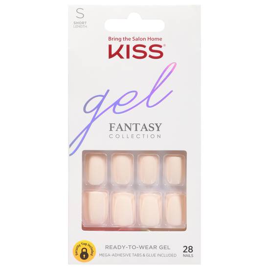 Kiss Short Length Fantasy Collection Gel Nail Kit (28 ct)