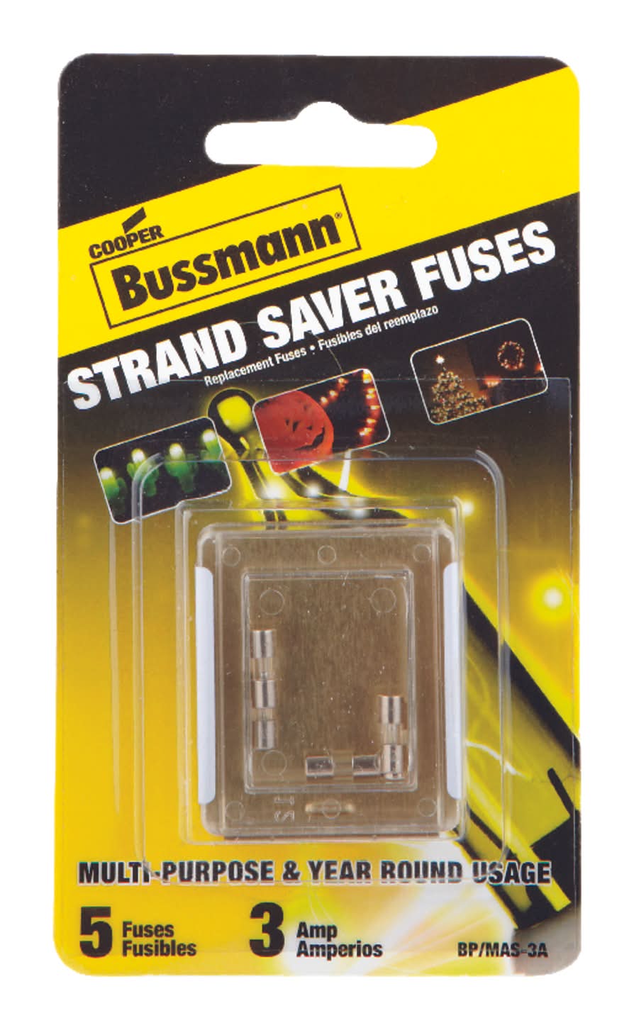 Bussmann 3 Amps Tube Fuse 5 Pk