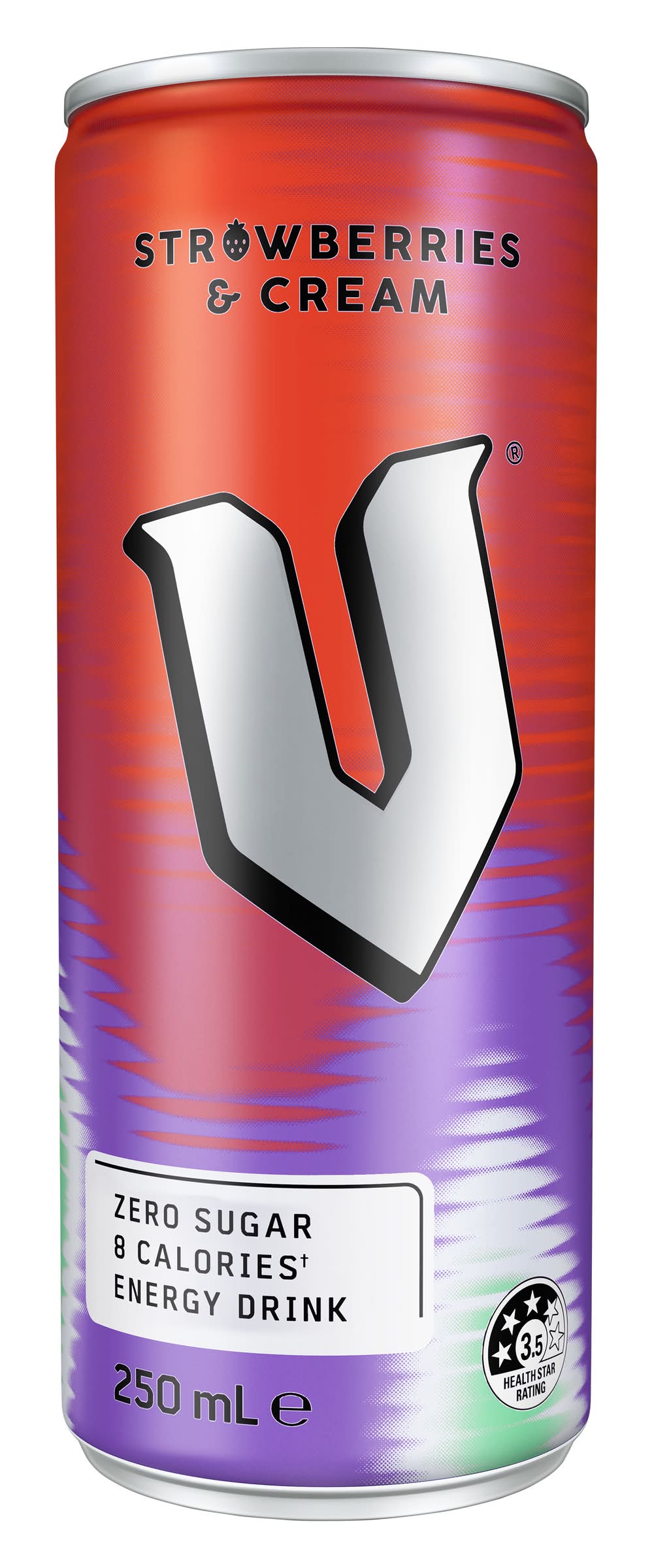 V Energy Drink, Strawberries & Cream (250mL)