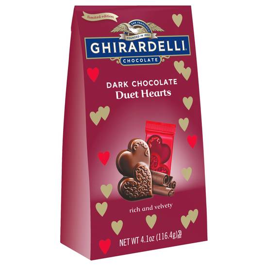 Order Ghirardelli Dark Chocolate Duet Hearts - 4.1 oz. food online from CVS store, Providence County on bringmethat.com