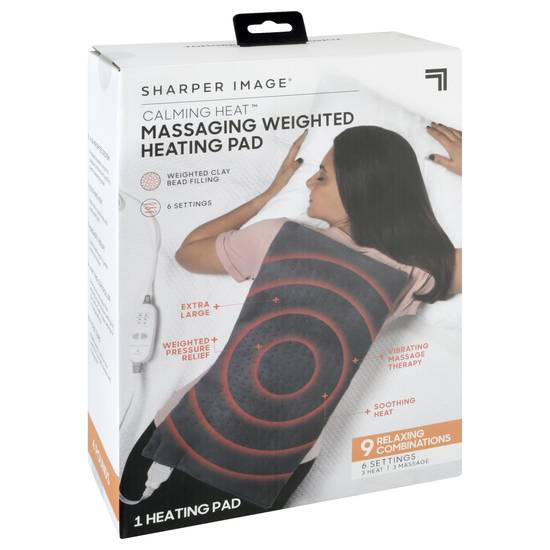 Calming Heat Sharper Image Massaging Weighted Heating Pad