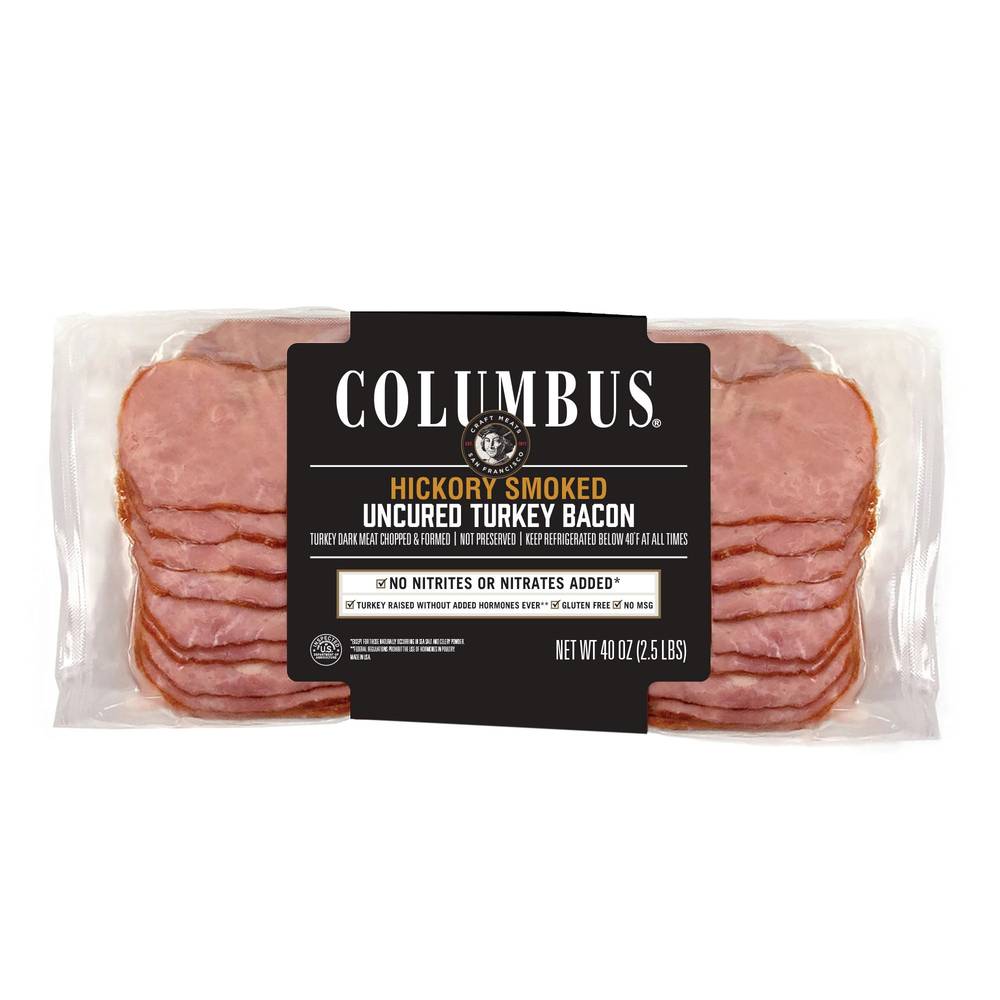 Columbus Hickory Smoked Uncured Turkey Bacon