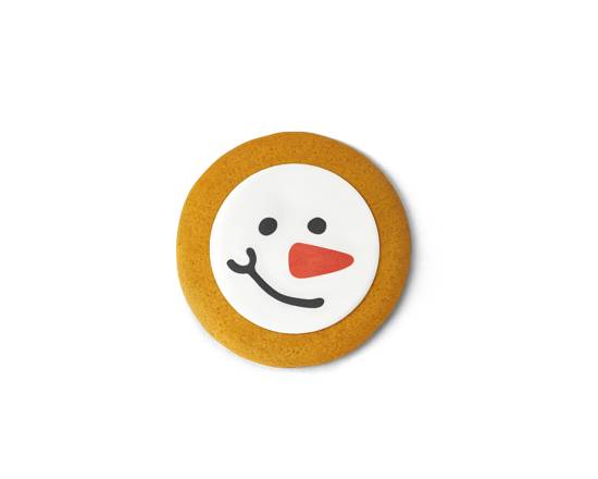 Iced Snowman Gingerbread Biscuit