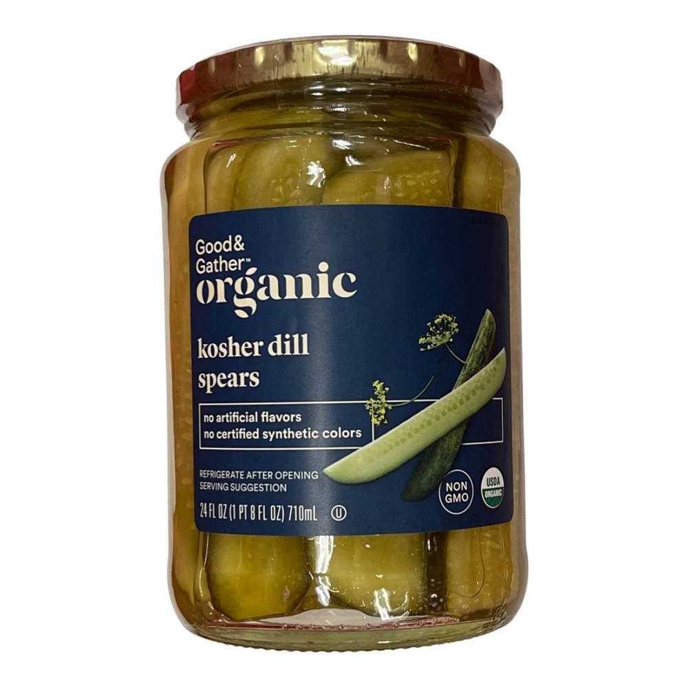 Organic Kosher Dill Pickle Spears - 24 fl oz - Good & Gather™