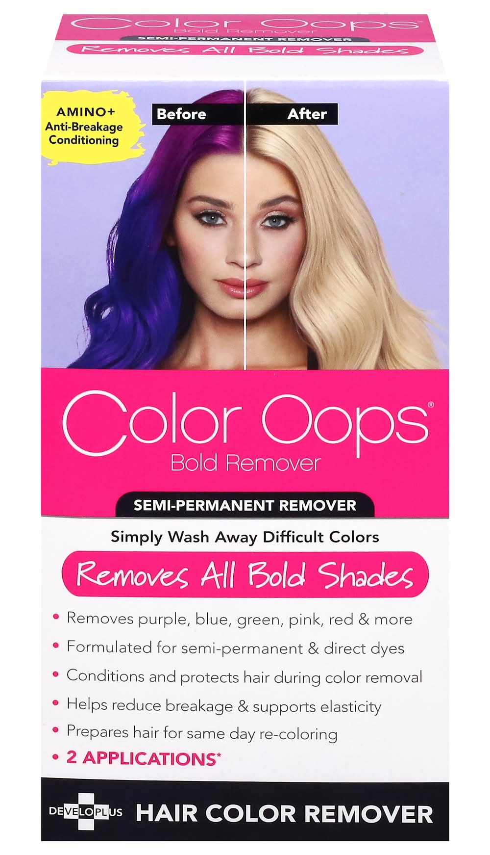 Color Oops Bold Semi Permanent Hair Color Remover Kit
