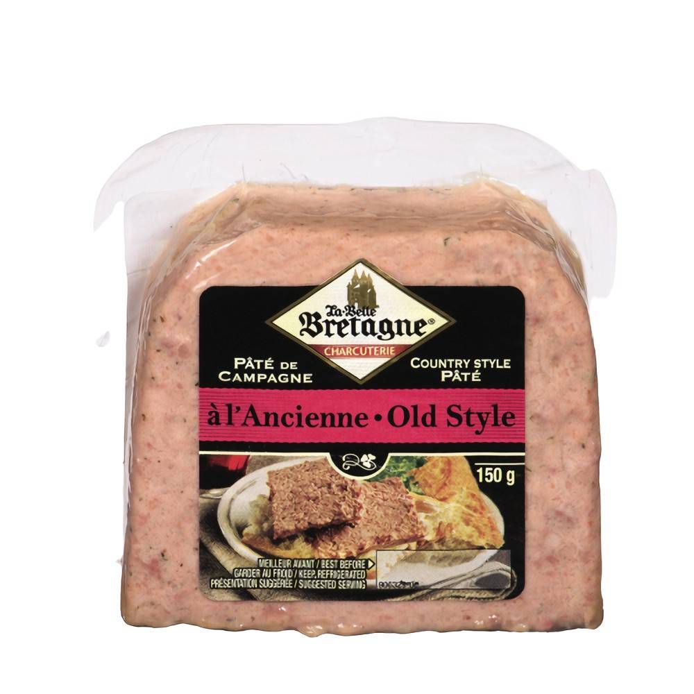 Charcuterie bretagne pâté de campagne à l'ancienne (150 g) - country style pate (150 g)