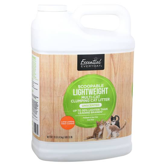 Essential Everyday Scoopable Lightweight Unscented Cat Litter (10 lb)