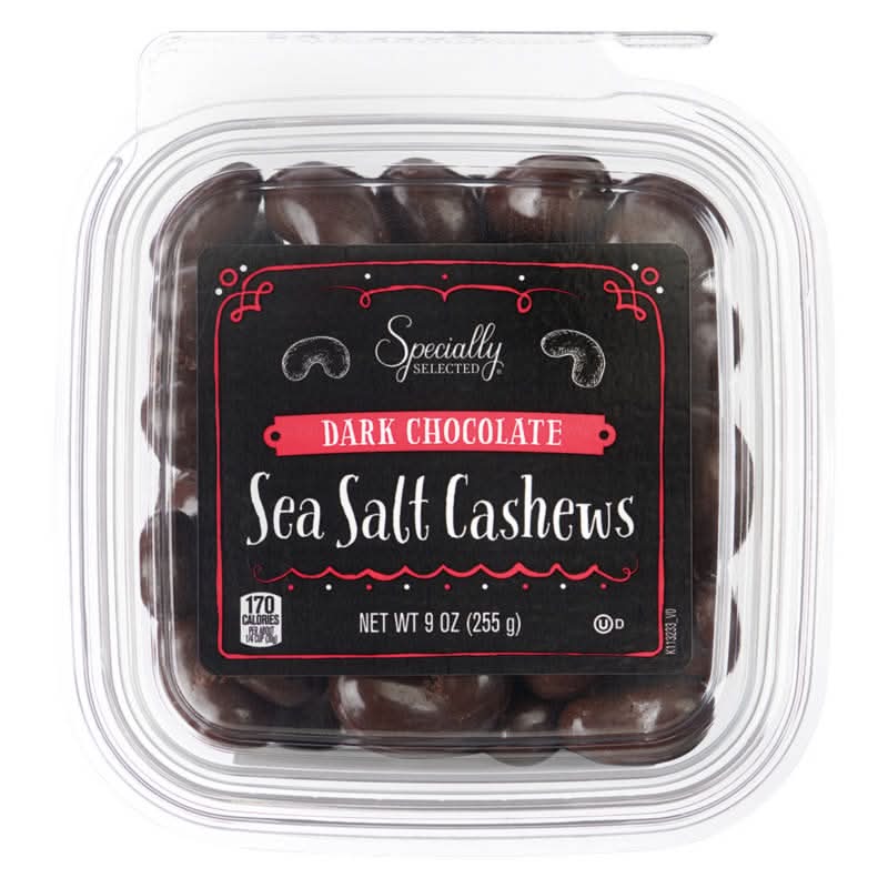 Specially Selected Sea Salted Cashews, Dark Chocolate (9 oz)