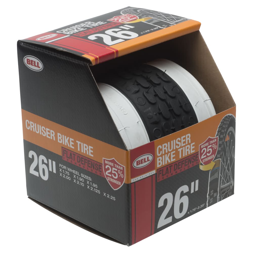 Bell Sports White Wall Cruiser 26 In. Rubber Bicycle Tire 1 Pk