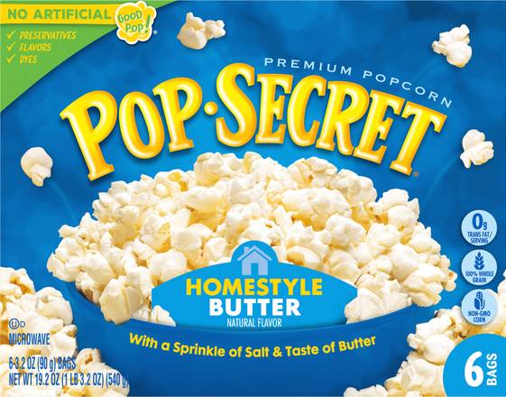 Pop Secret Homestyle Salt and Butter Popcorn (6 ct)