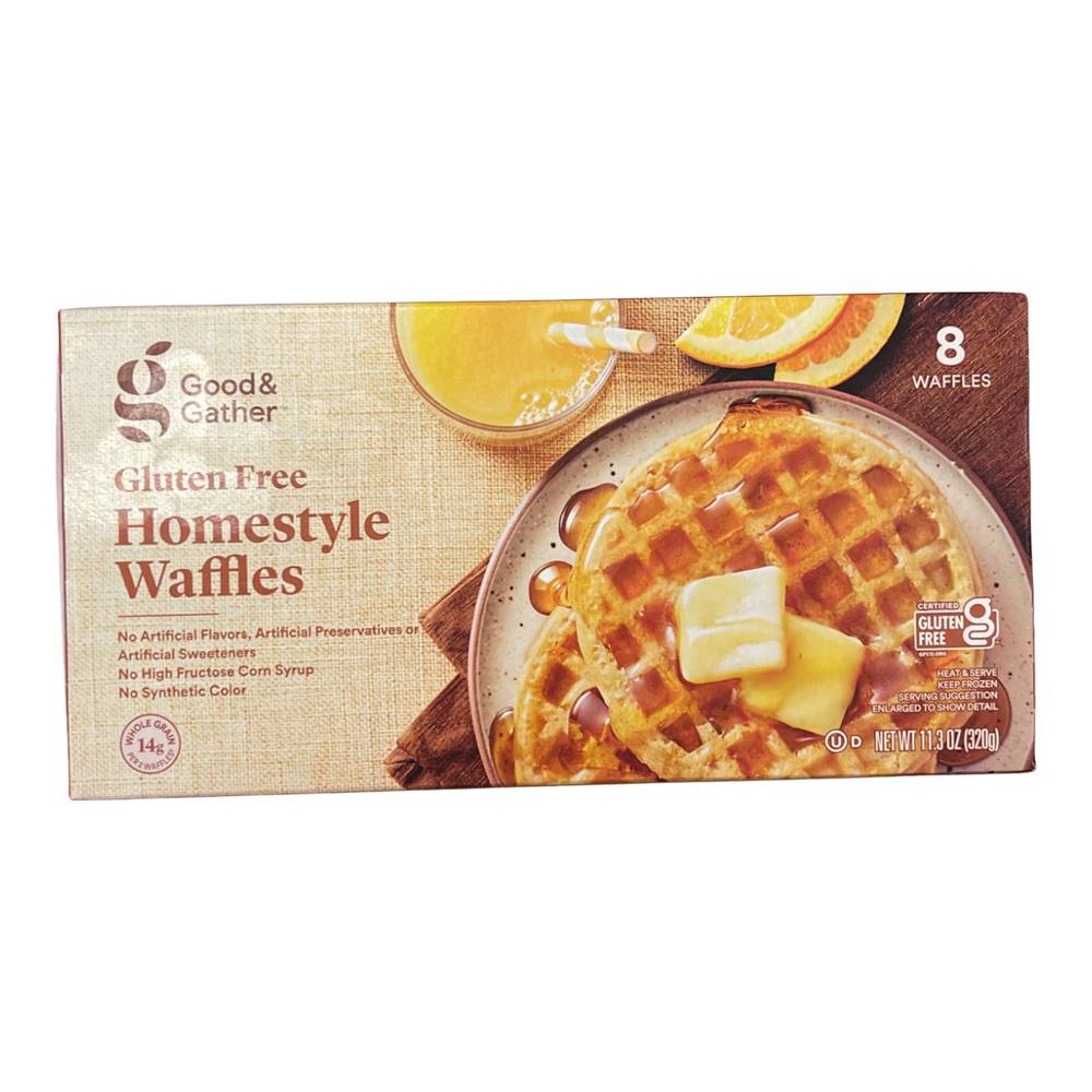 Good & Gather Gulten Free Homestyle Frozen Waffle (40 g, 8 ct)