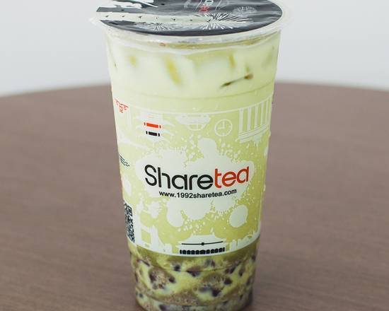 Matcha Red Bean Milk Tea