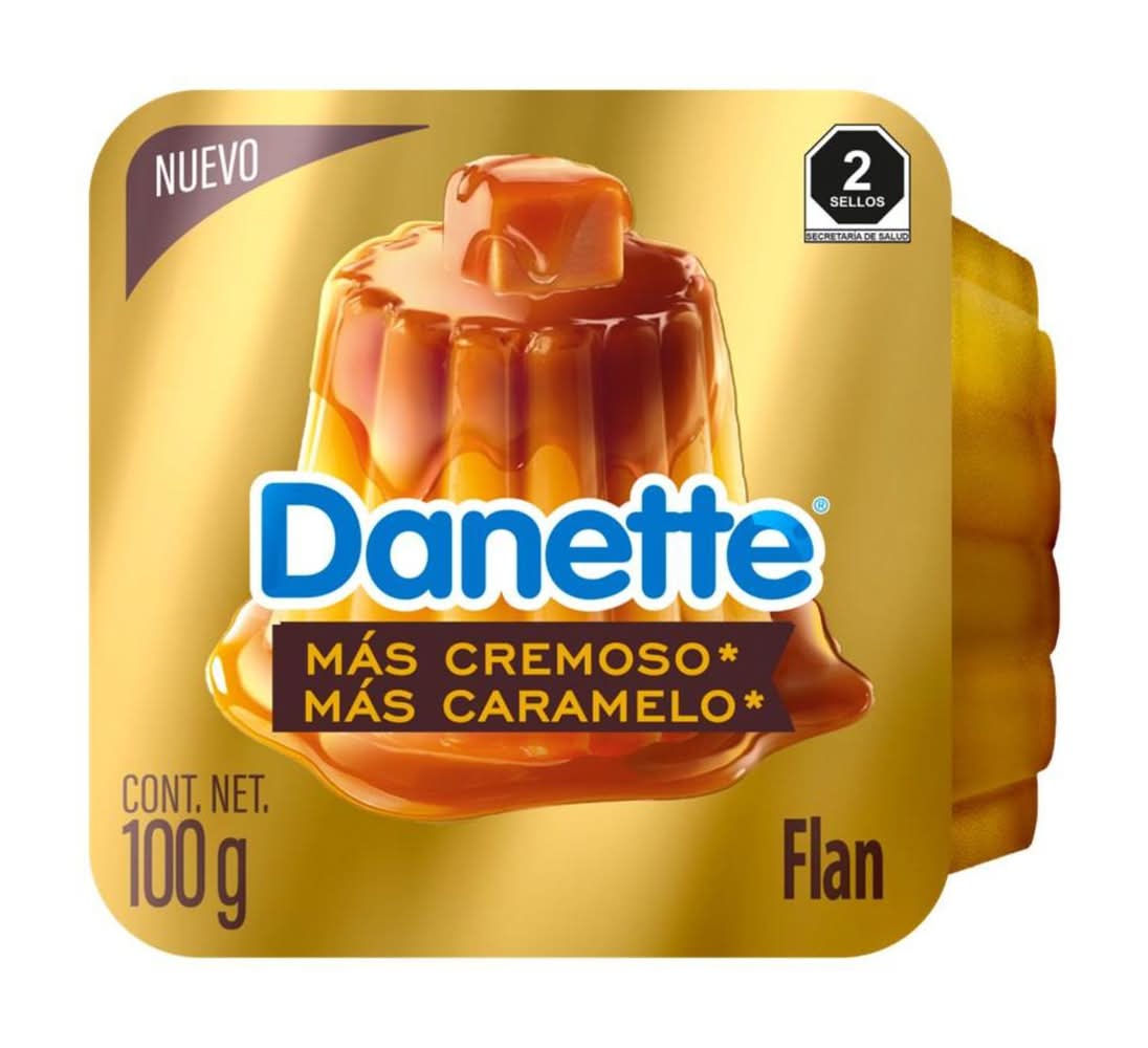 Danette · Flan más cremoso y más caramelo, vainilla (100 g)