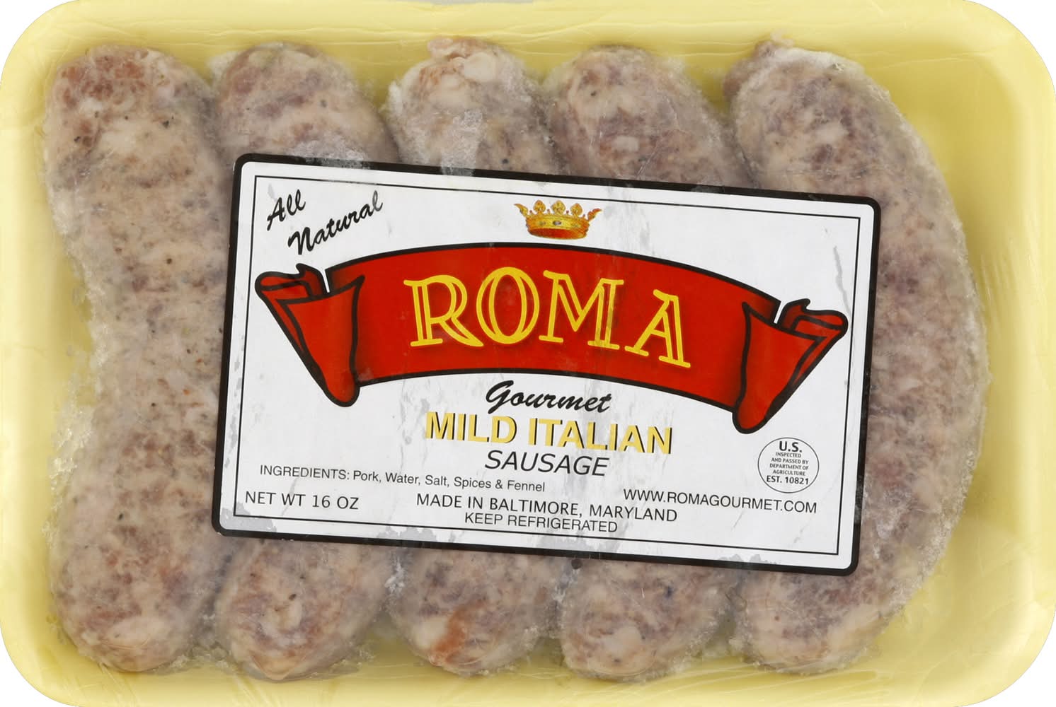 Roma Gourmet Mild Italian Sausage (16 oz)