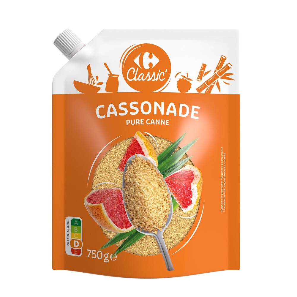 Cassonade pure canne CARREFOUR CLASSIC' - le paquet de 750g