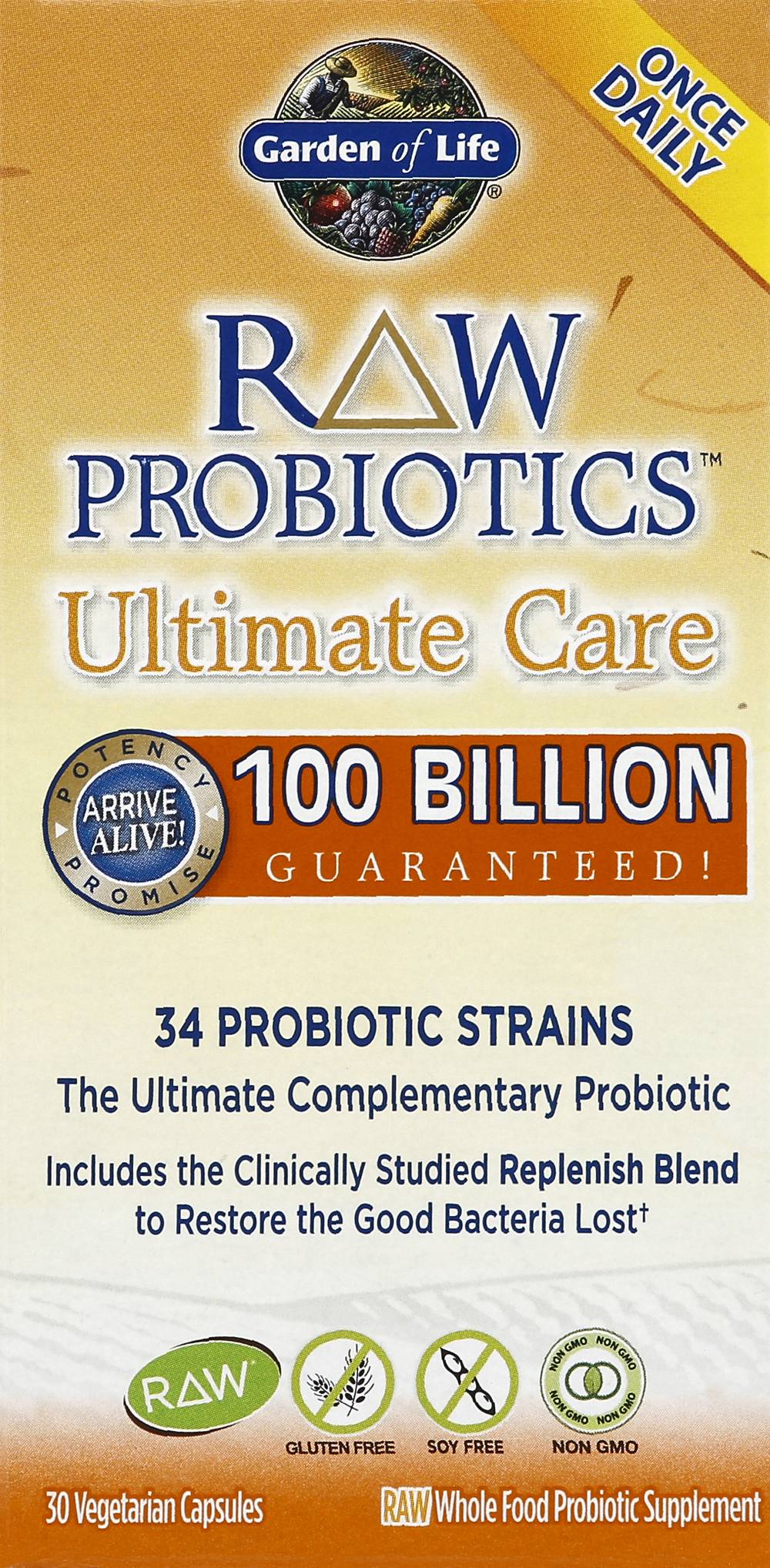 Garden of Life Raw Probiotics Ultimate Care Vegetarian Capsules (30 ct)