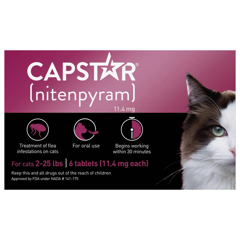 Capstar Oral Flea Treatment For Cats 2-25lbs (6 ct)