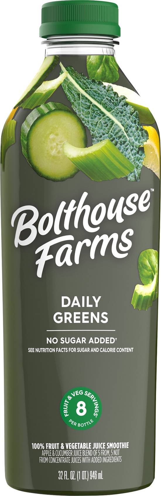 Bolthouse Farms Daily Greens 100% Fruit and Vegetable Juice (32 fl oz) (apple-cucumber)