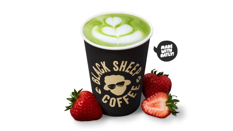 Strawberries & Cream Matcha Latte