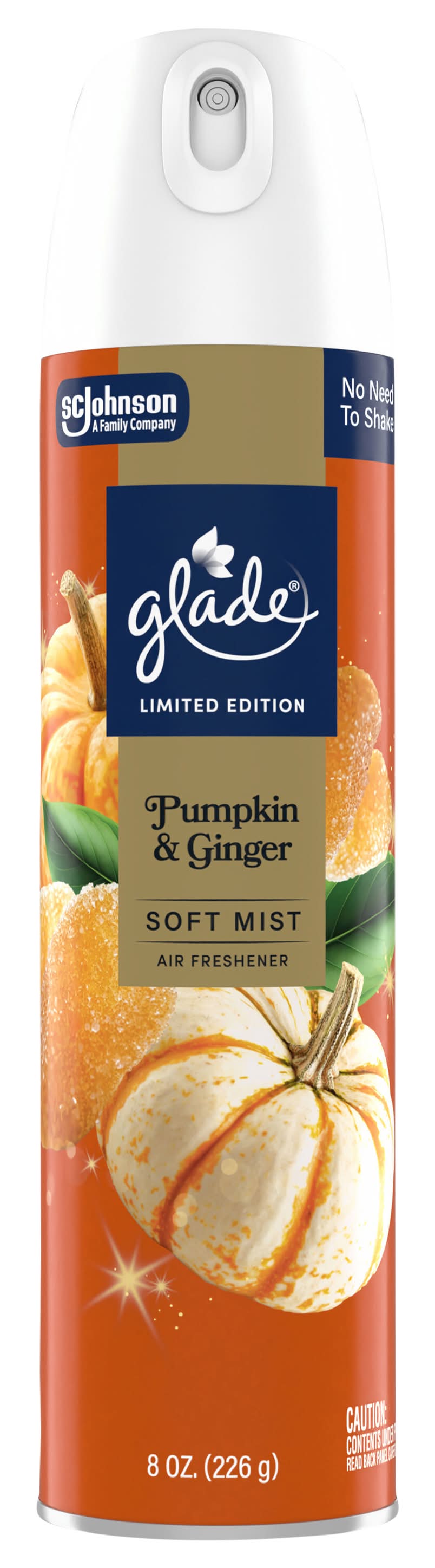 Glade Soft Mist Air Freshener Room Spray, Pumpkin & Ginger (8 oz)