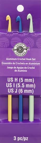 Aluminum Crochet Hook Set By Loops & Threads, H-J