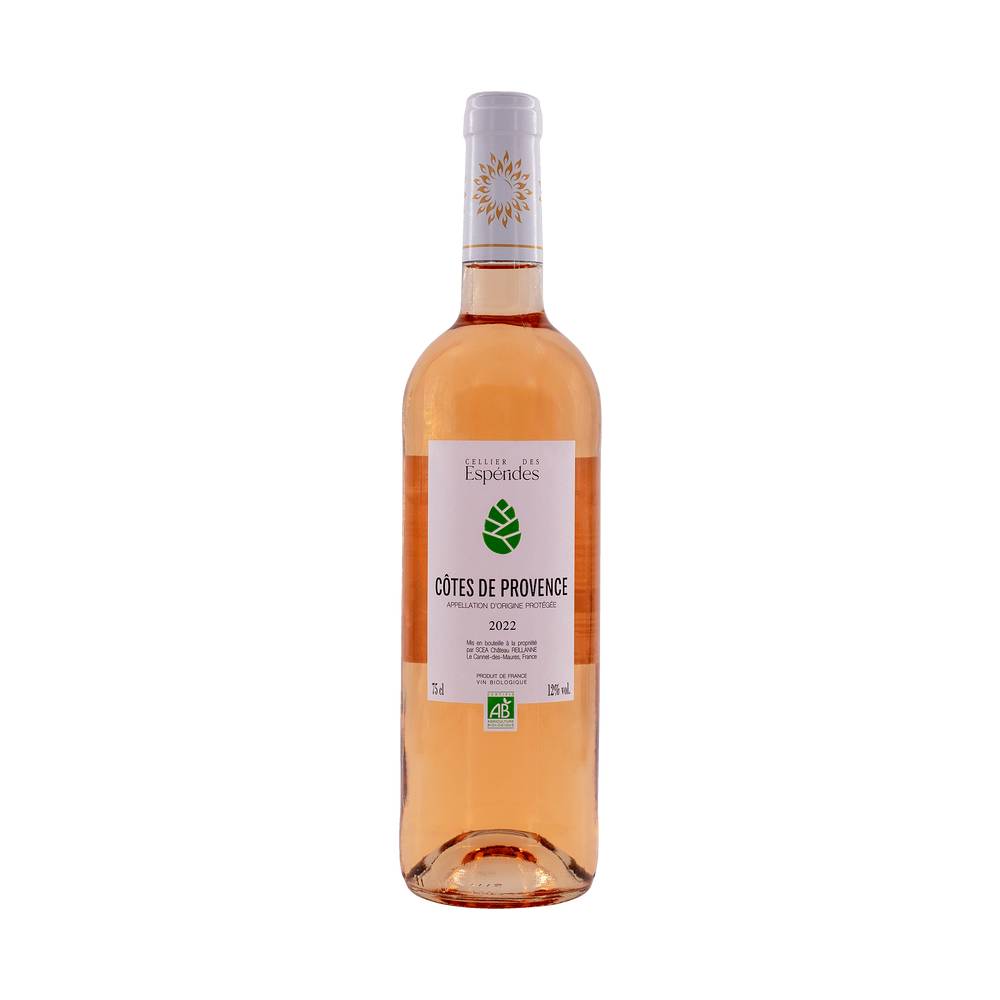 Cellier des Espérides - Vin rosé côtes de provence aop bio domestique, 2022 (750ml)