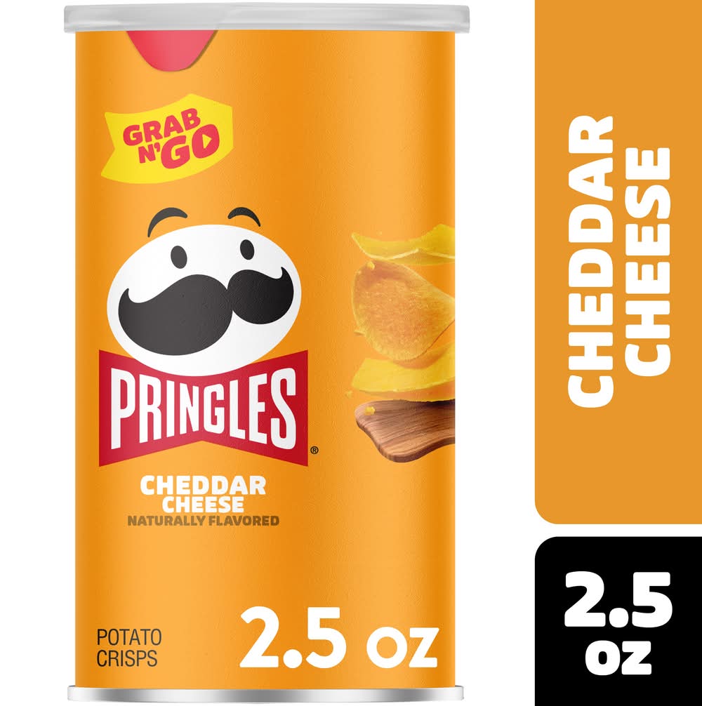 Pringles Grab N' Go Potato Crisps, Cheddar Cheese (2.5 oz)
