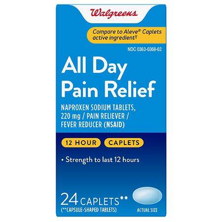 Walgreens All Day Pain Relief Naproxen Sodium Caplets 220 mg