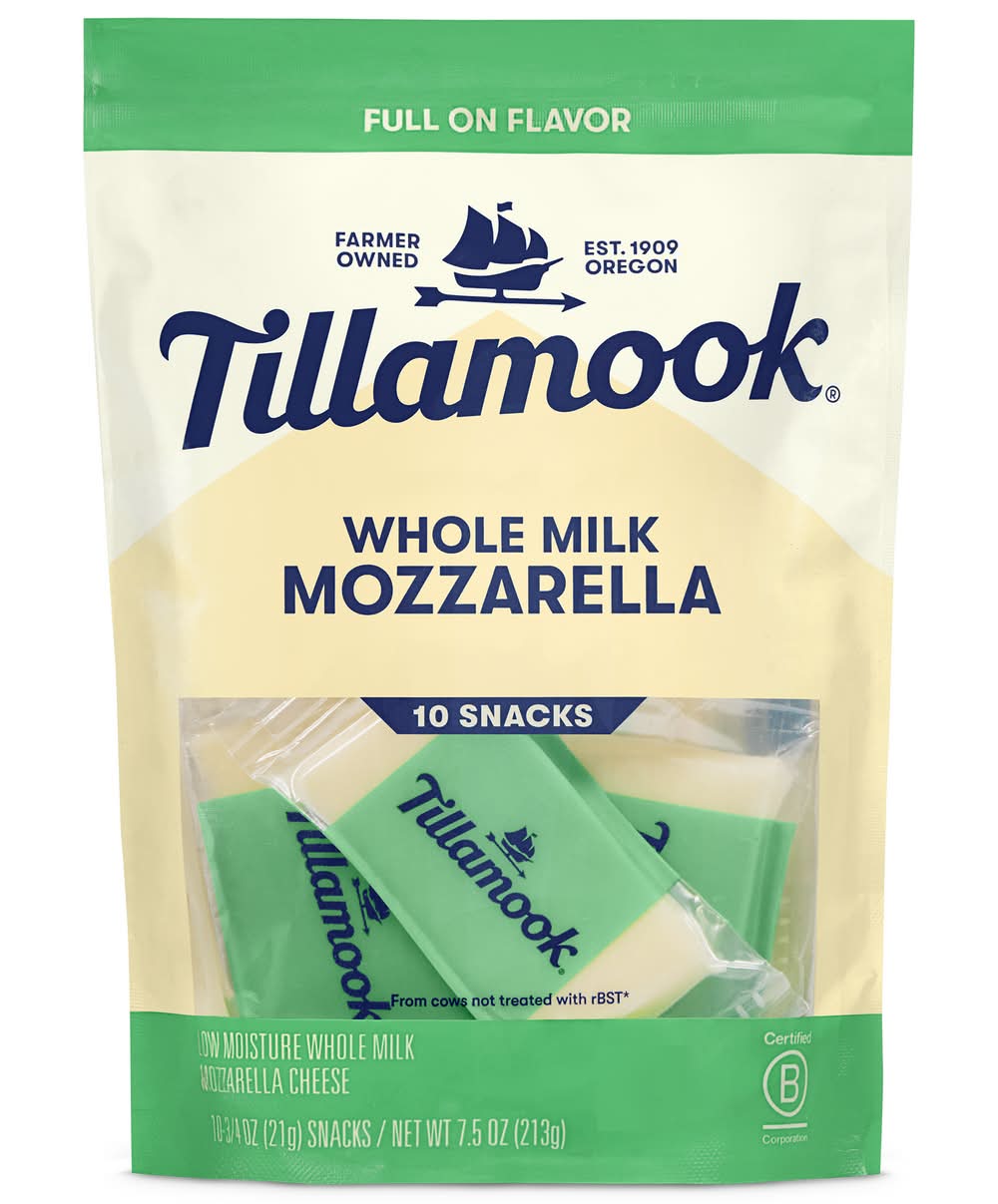Tillamook Whole Milk Mozzarella Cheese (7.5 oz, 10 ct)