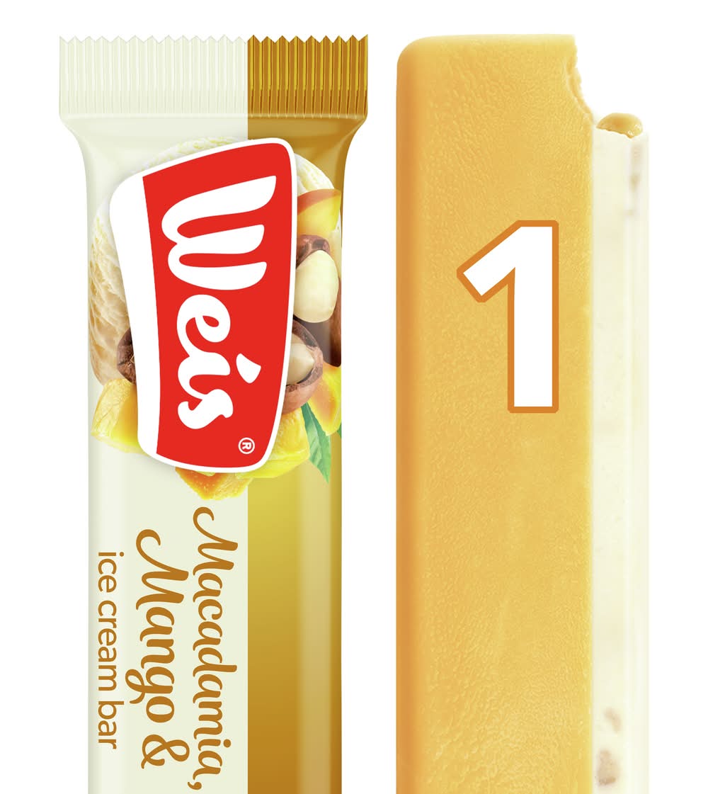 Weis Ice Cream Bar, Mango-Macadamia (80g)