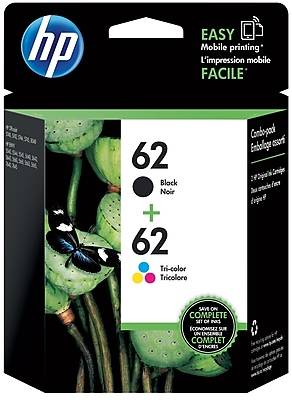 Hp 62 Black and Tri-Color Ink N9h64fn Cartridges