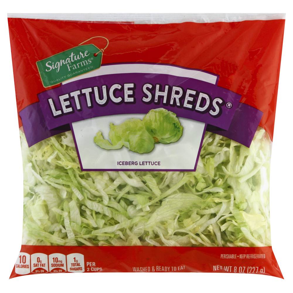 Signature Farms Iceberg Lettuce Shreds (8 oz)