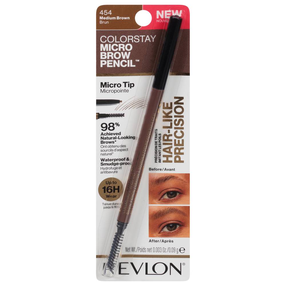 Revlon Micro Brow Pencil, Medium Brown