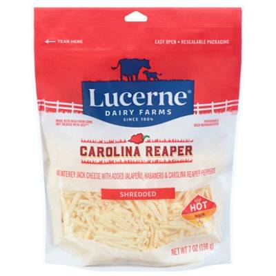 Lucerne Carolina Reaper Fine Shredded Cheese 7 Ounce
