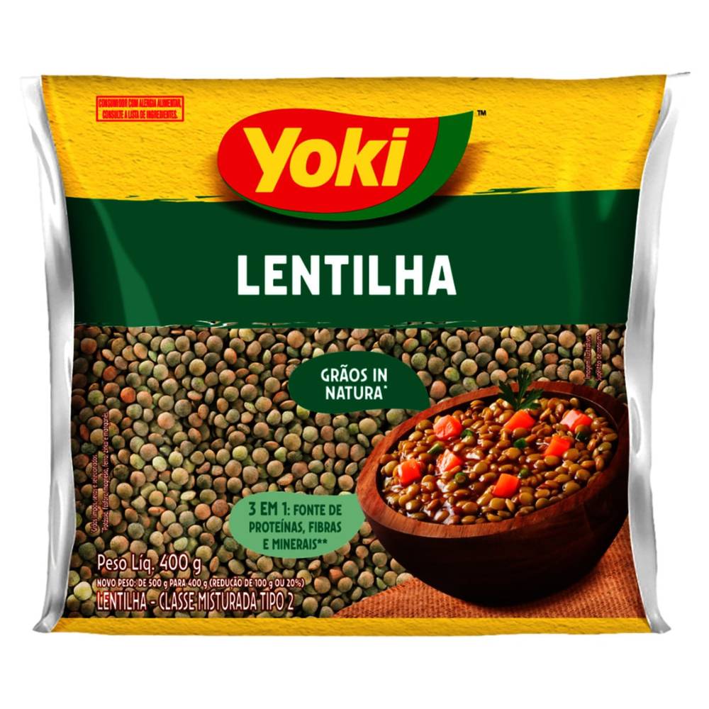 Yoki lentilha in natura tipo 2 (400 g)