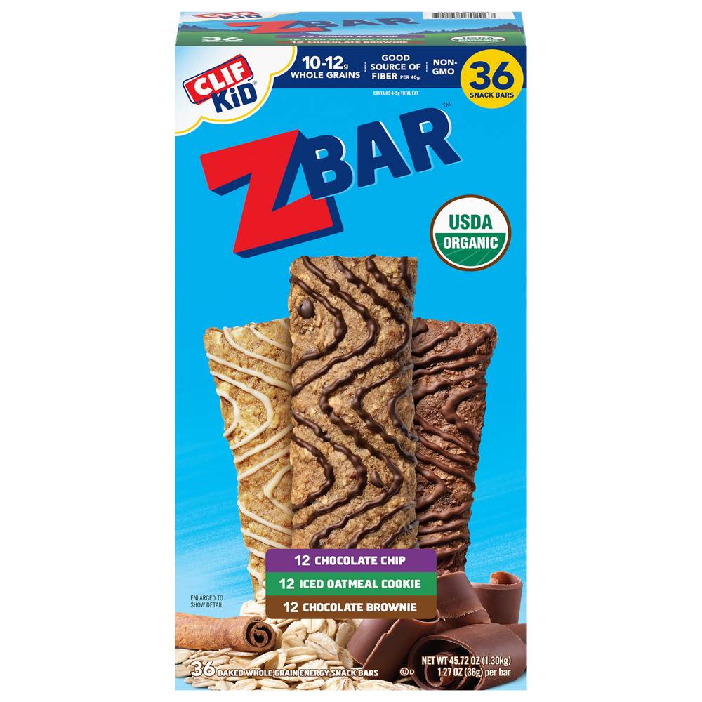 Clif Bar Kid Organic Zbar Variety pack (36 ct,1.3 oz)