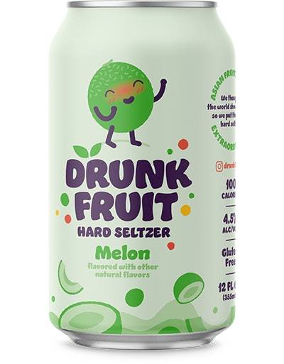Drunk Fruit Melon Hard Seltzer (6 pack, 12 fl oz)