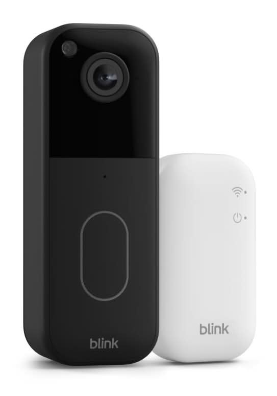 Blink Video Doorbell-Head-to-toe HD view, two-year battery life, and simple setup, Sync Module Core included-System (Black)
