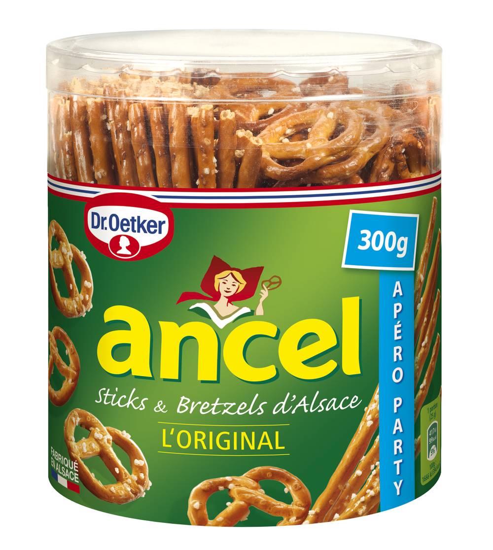 Dr. Oetker - Ancel biscuits apéritifs sticks et bretzels original (300g)