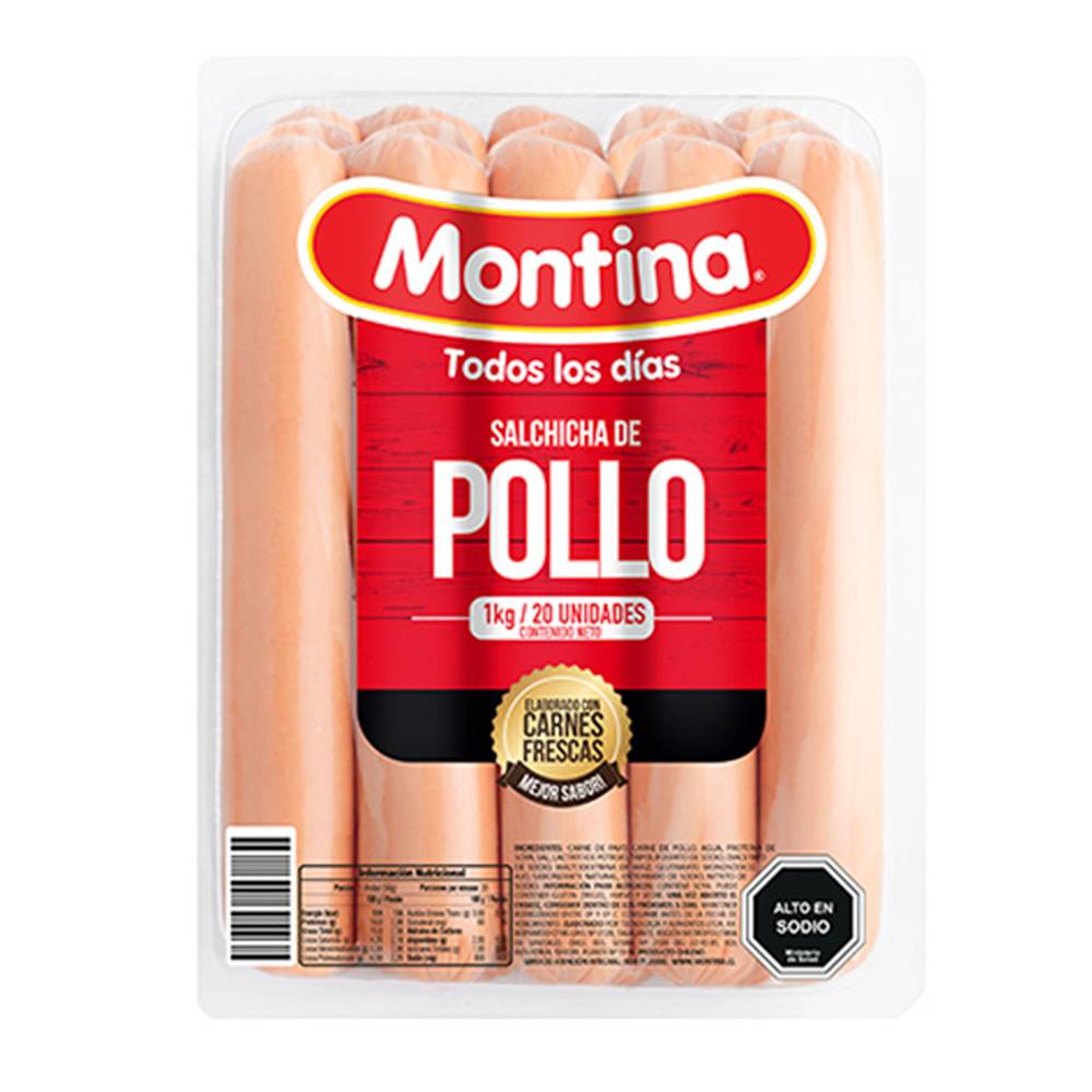 Montina salchicha de pollo (20 un)