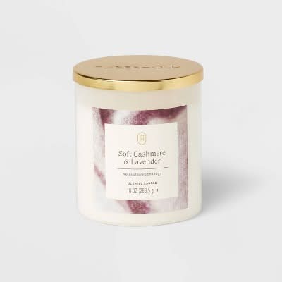 Threshold Lidded Glass Jar Soft Candle, Cashmere-Lavender (10 oz)