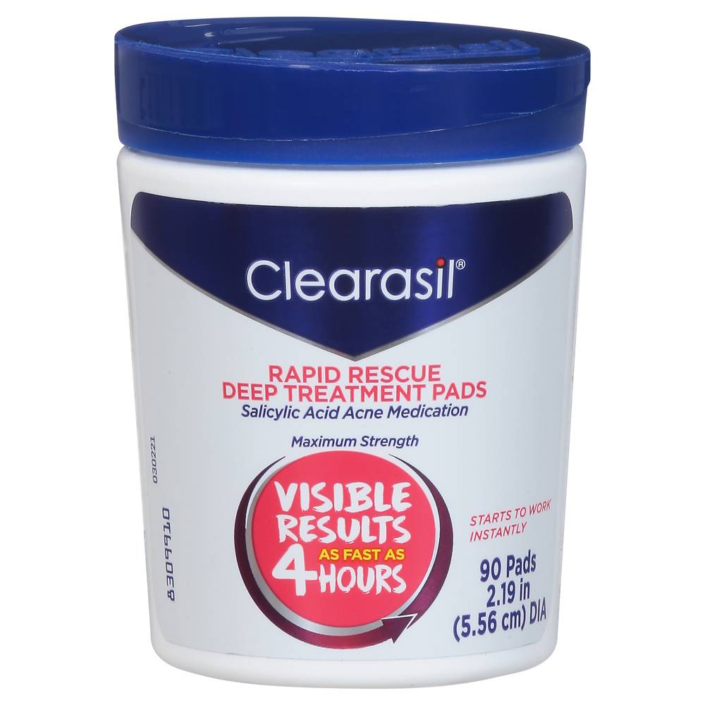 Clearasil Maximum Strength Rapid Rescue Deep Treatment Pads (90 ct)