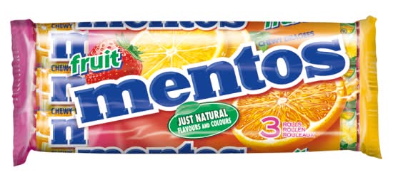Mentos Fruit Chewy Dragees (38g)