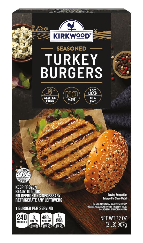 Kirkwood Seasoned Turkey Burgers (32 oz)