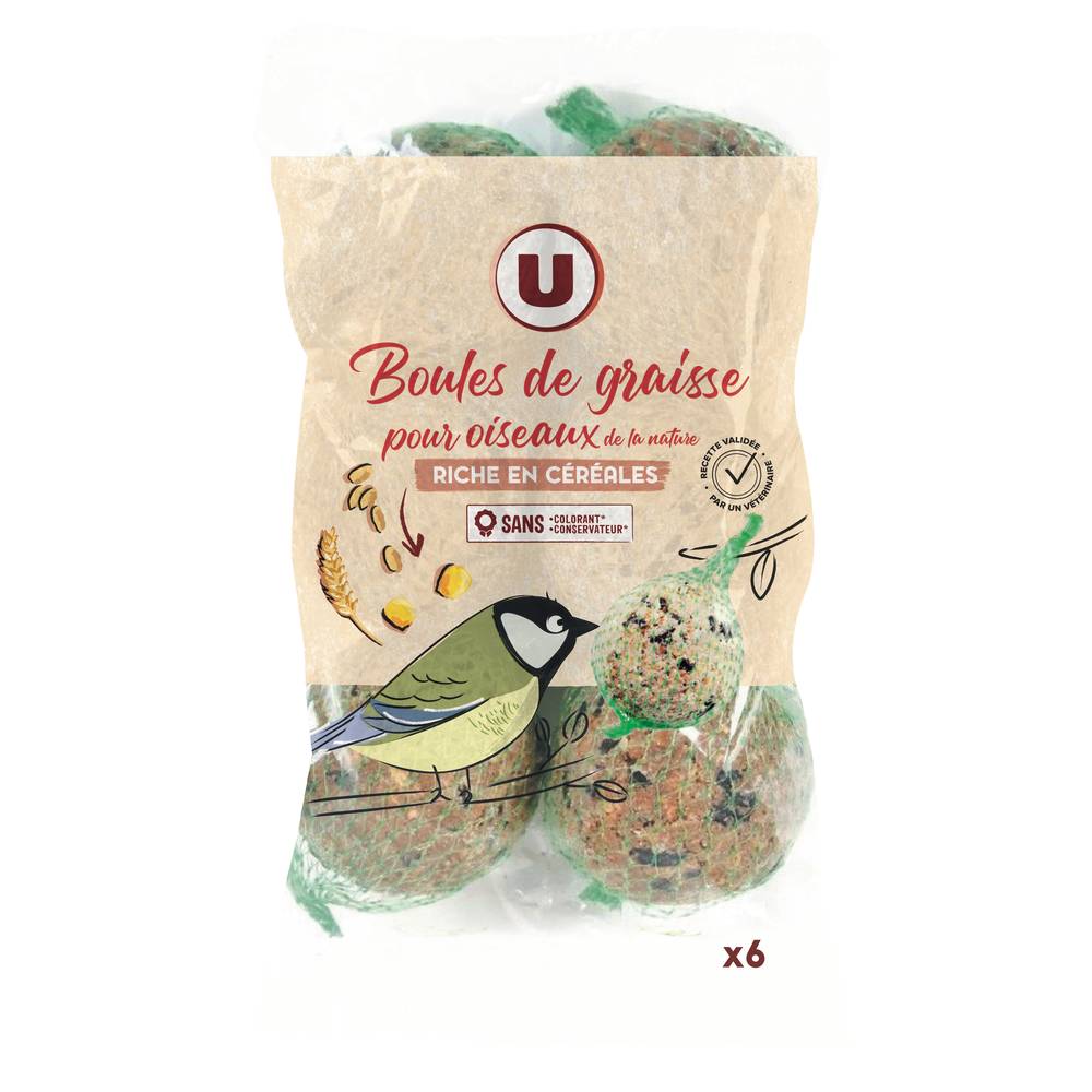 Les Produits U - Boles de graisse pour oiseux de la nature (540g)