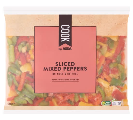 ASDA Cook Sliced Mixed Peppers (600g)