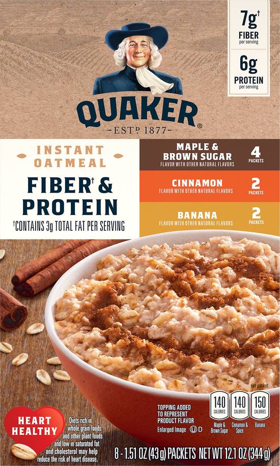 Quaker Fiber & Protein Instant Oatmeal (assorted)